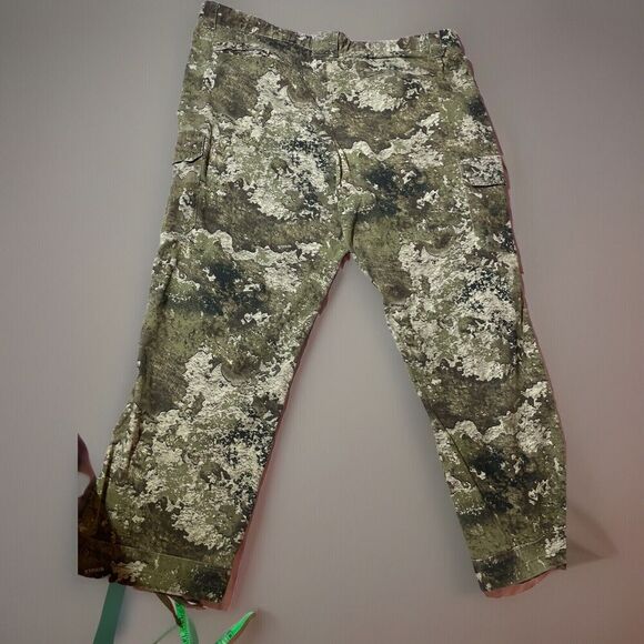 Vintage Camo Pants 2XL Y2K Hunting Camouflage Red Head Silent Hide XXL Ankle Tie - Picture 6 of 7